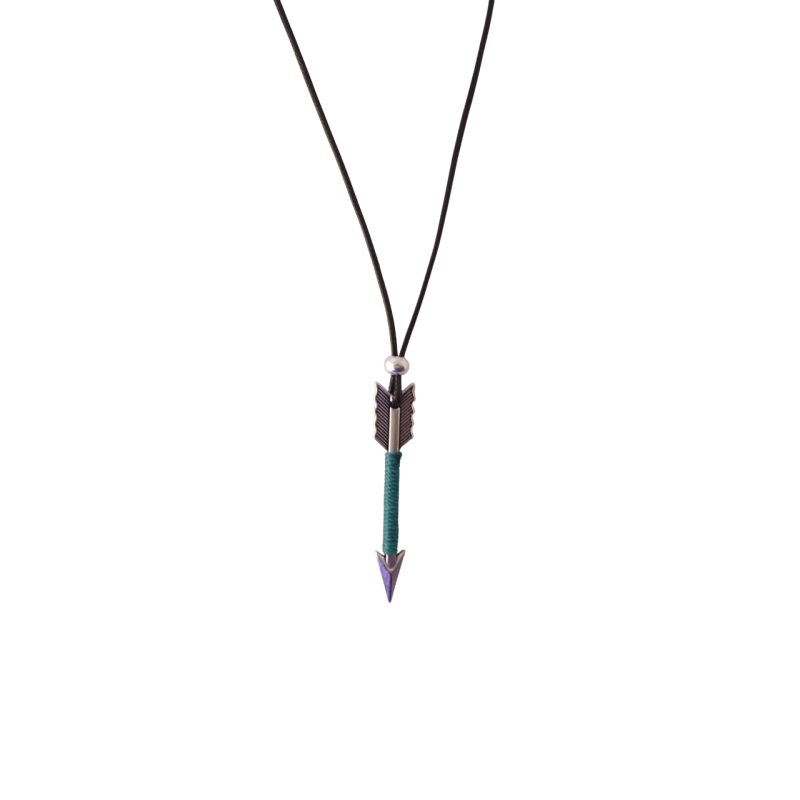 Κολιέ μακρύ με βέλος σε μαύρο κορδόνι