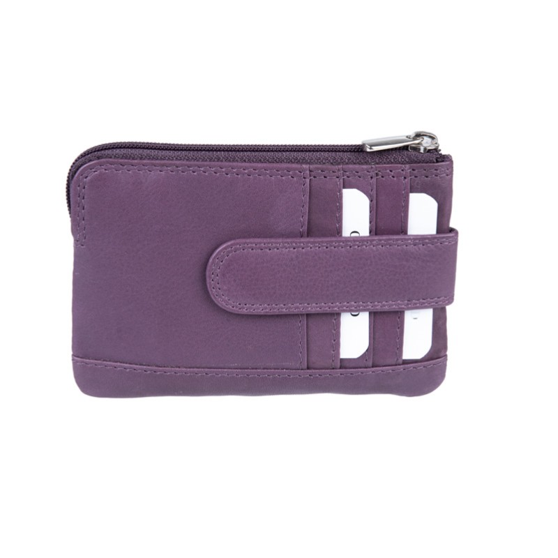 Δερμάτινο πορτοφόλι Unisex Μωβ AN 1-278
