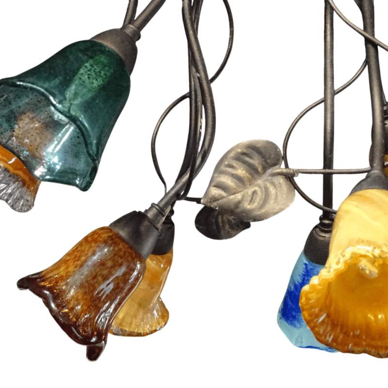 Φωτιστικό οροφής λουλούδια από φυσητό γυαλί