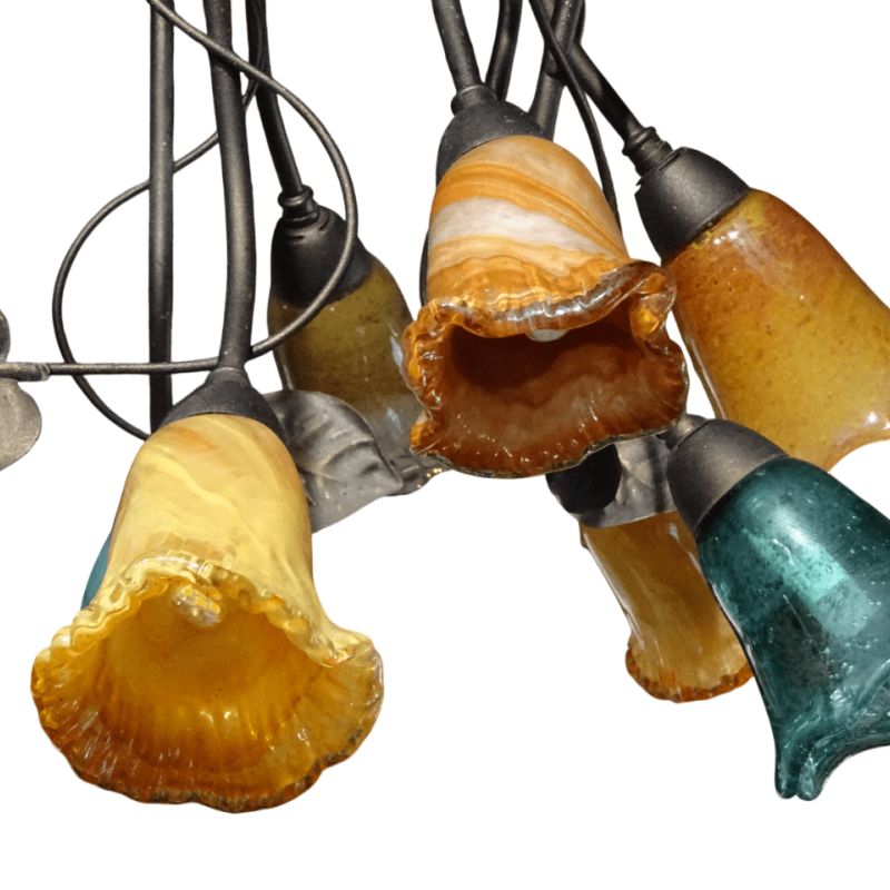 Φωτιστικό οροφής λουλούδια από φυσητό γυαλί