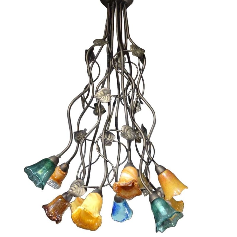 Φωτιστικό οροφής λουλούδια από φυσητό γυαλί