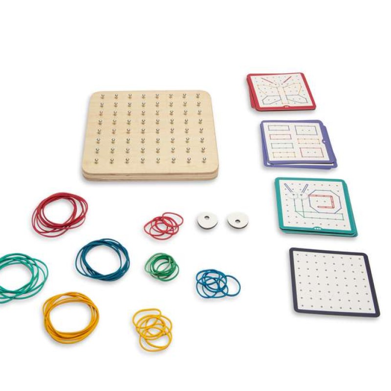 Ξύλινο παιχνίδι: Δημιουργικός πίνακας με λαστιχάκια