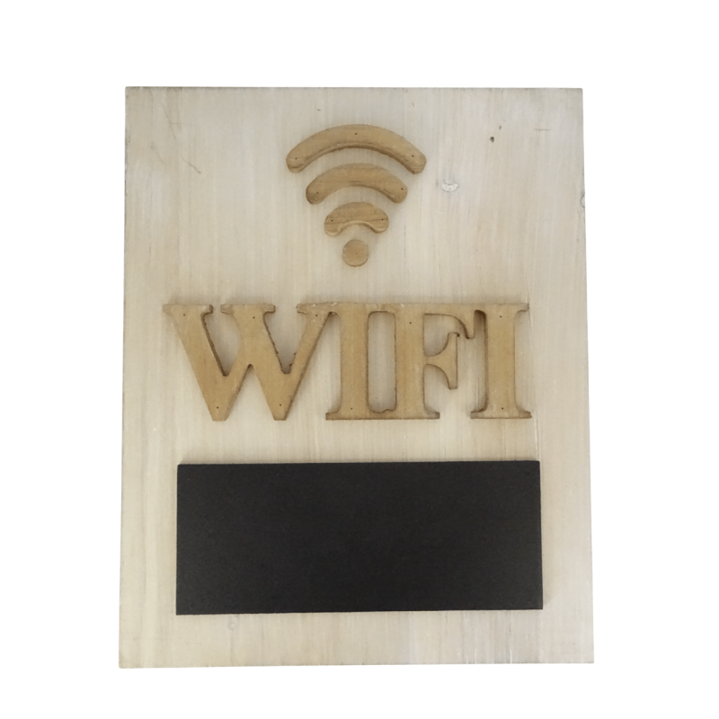 Ξύλινη πινακίδα WIFI με παυροπίνακα