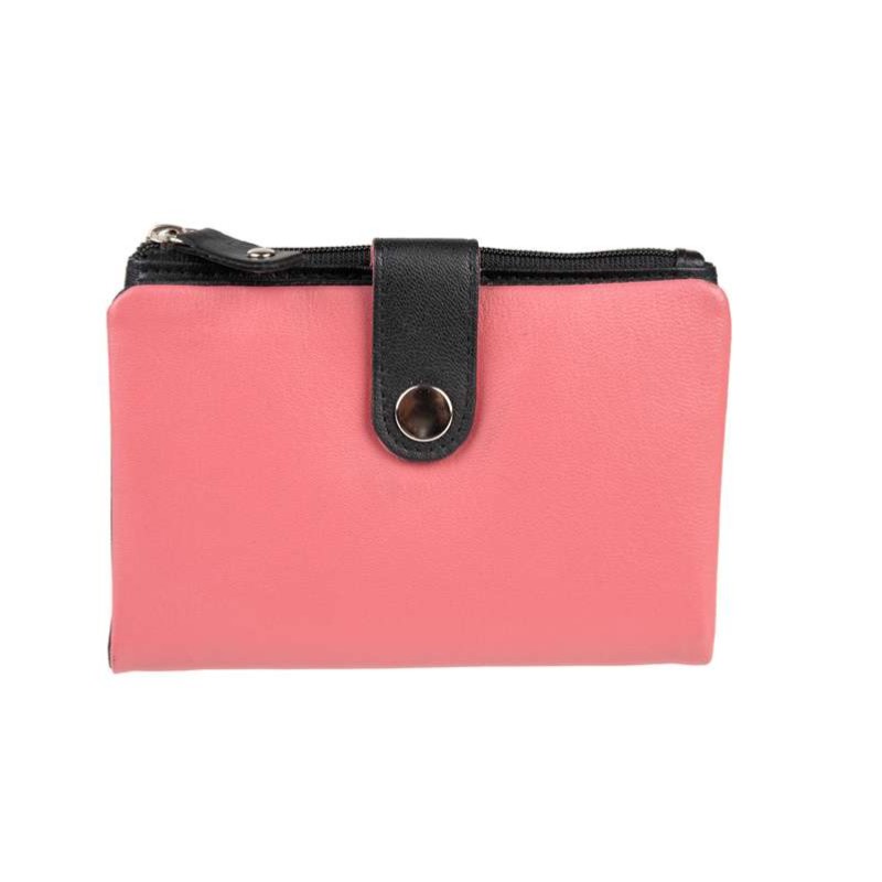 Δερμάτινο πορτοφόλι ροζ
