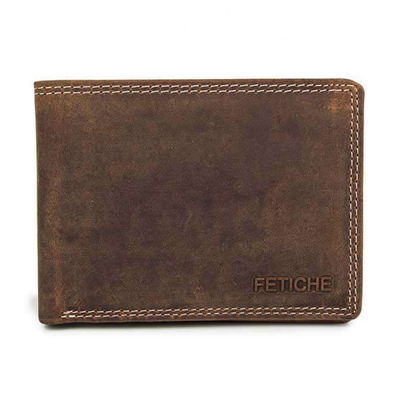 Δερμάτινο πορτοφόλι καφέ