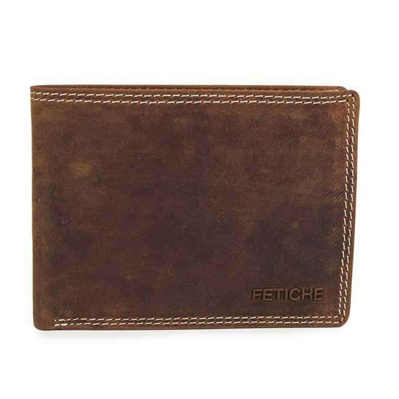 Δερμάτινο πορτοφόλι καφέ