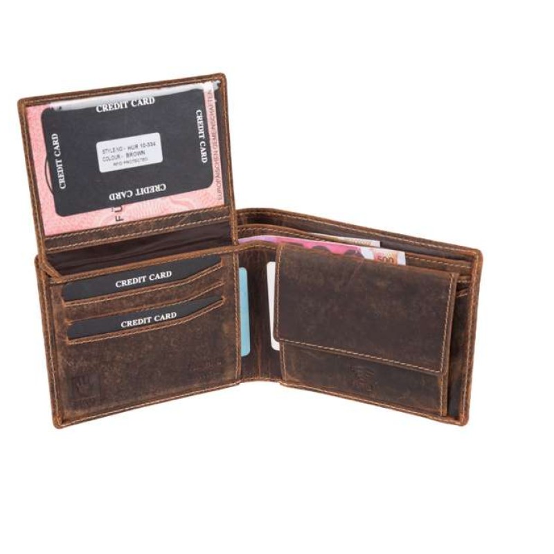 Δερμάτινο πορτοφόλι καφέ