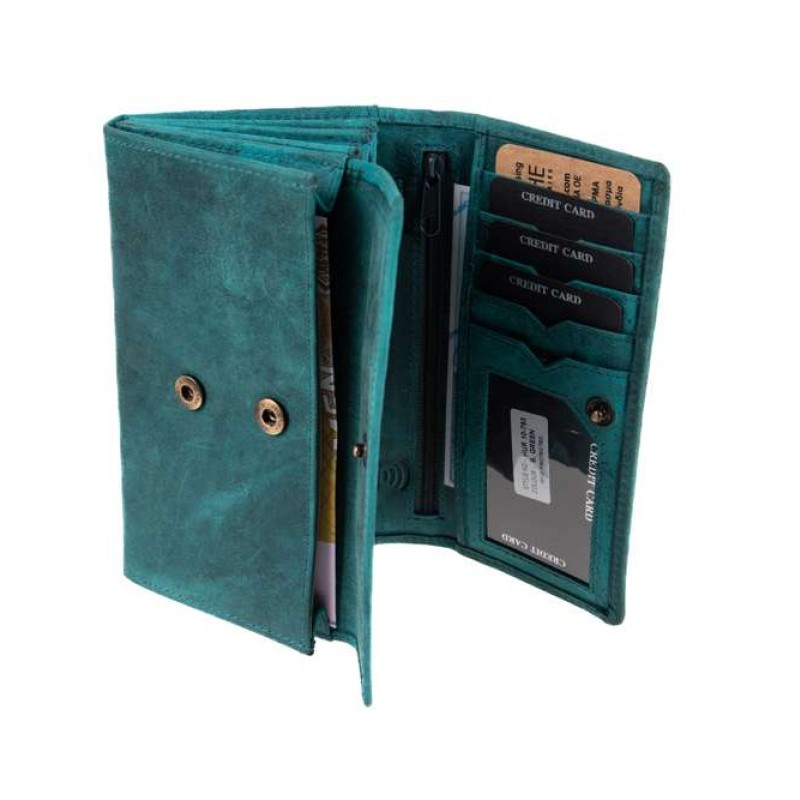 Δερμάτινο πορτοφόλι πράσινο