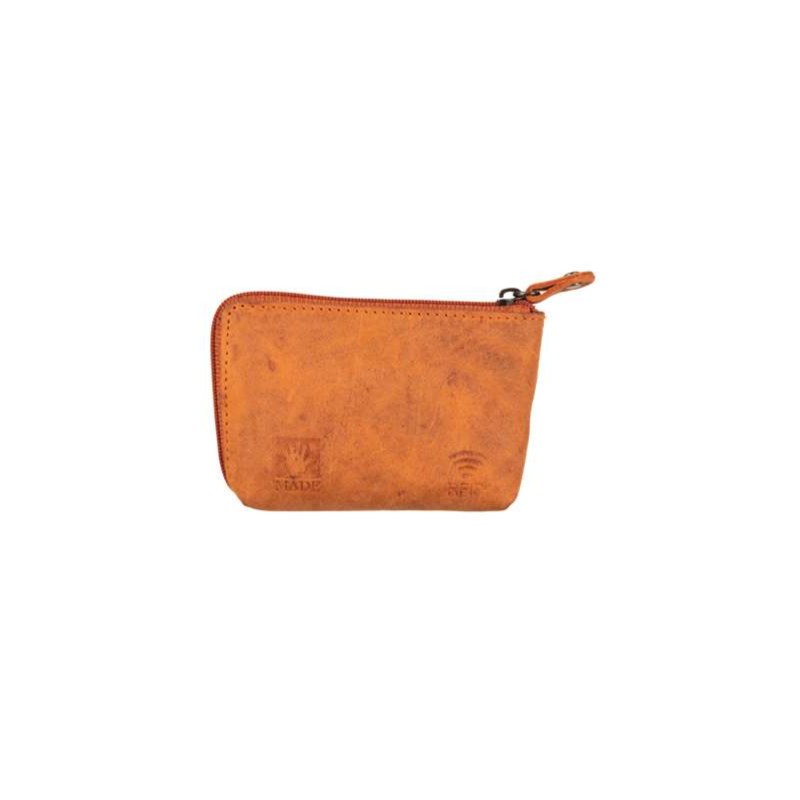 Δερμάτινο πορτοφόλι πορτοκαλί