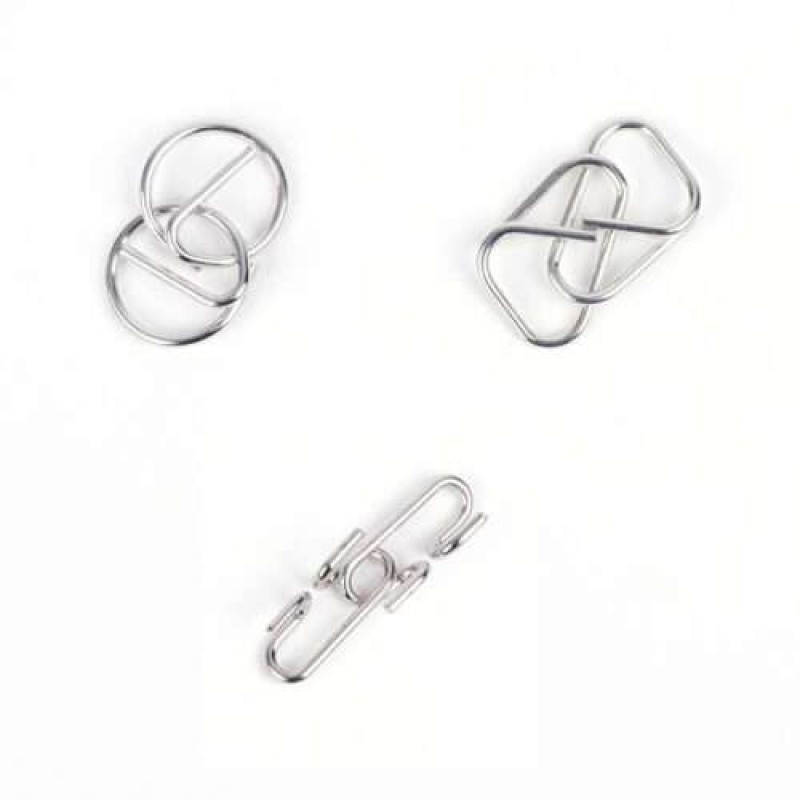 Mensa Set of 3 Hardest Wire Puzzzles