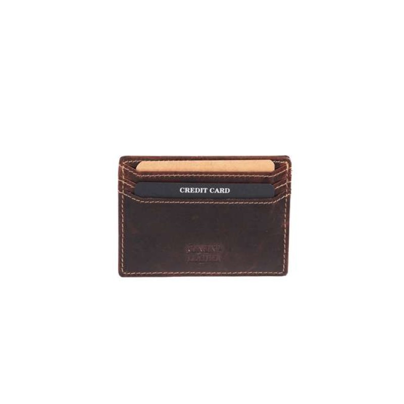 Δερμάτινη καρτοθήκη-Καφέ