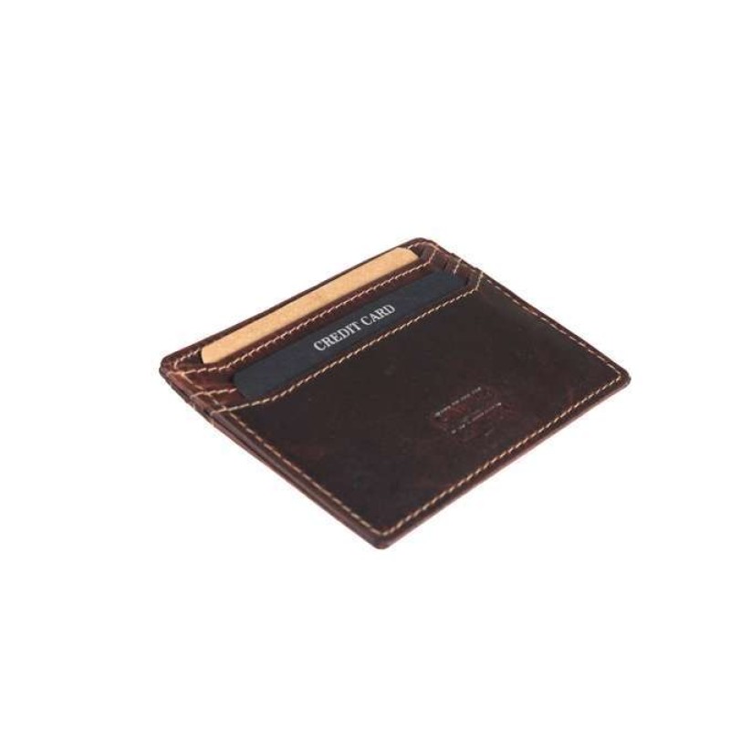 Δερμάτινη καρτοθήκη-Καφέ