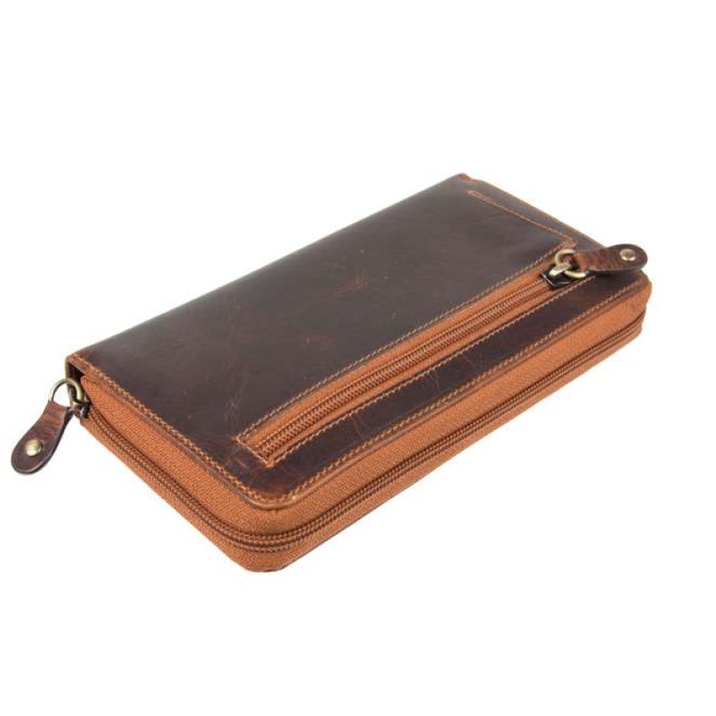 Δερμάτινο πορτοφόλι καφέ