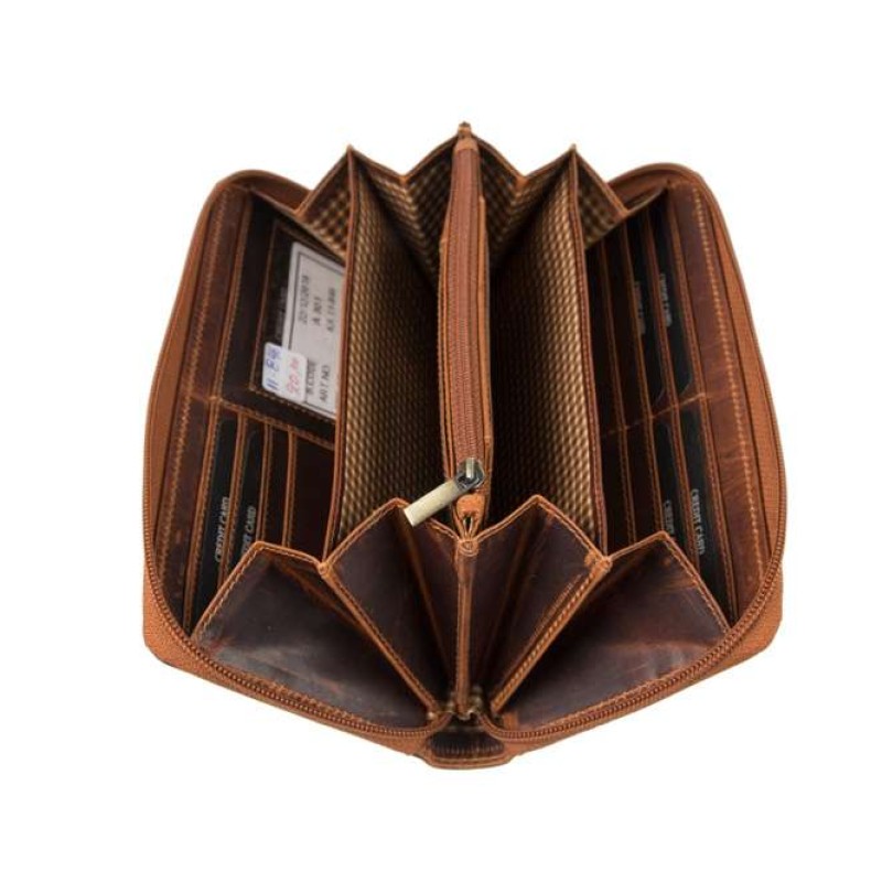 Δερμάτινο πορτοφόλι καφέ