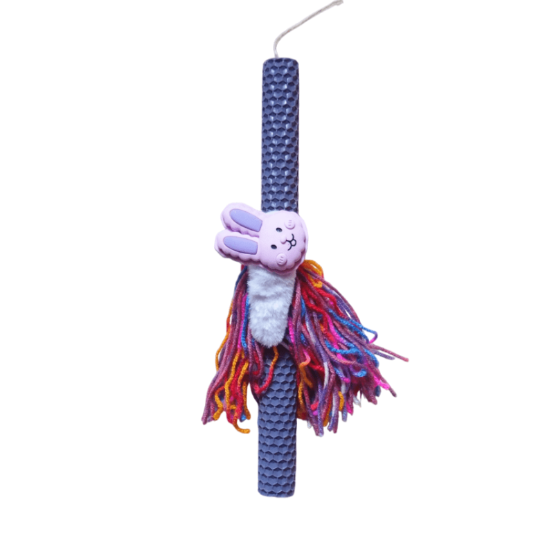 Λαμπάδα κηρήθρα φουξία με κοκαλάκι λουλούδι