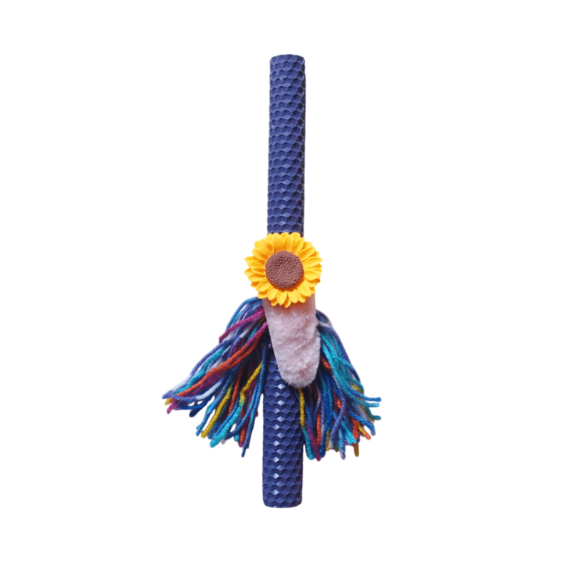 Λαμπάδα κηρήθρα φουξία με κοκαλάκι λουλούδι