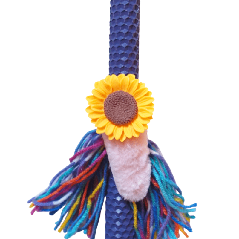 Λαμπάδα κηρήθρα φουξία με κοκαλάκι λουλούδι