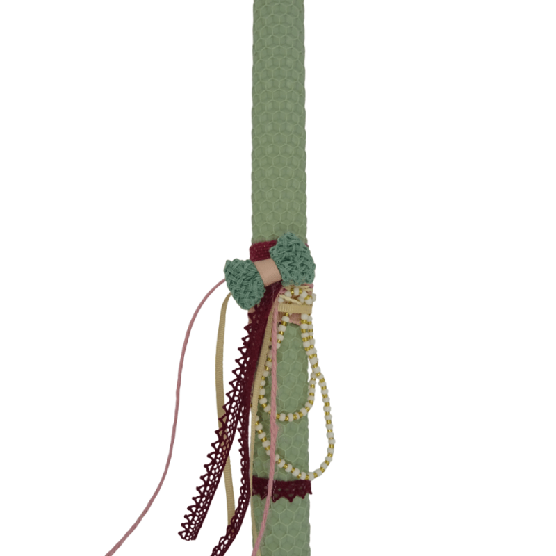 Λαμπάδα με κολιέ με χάντρες