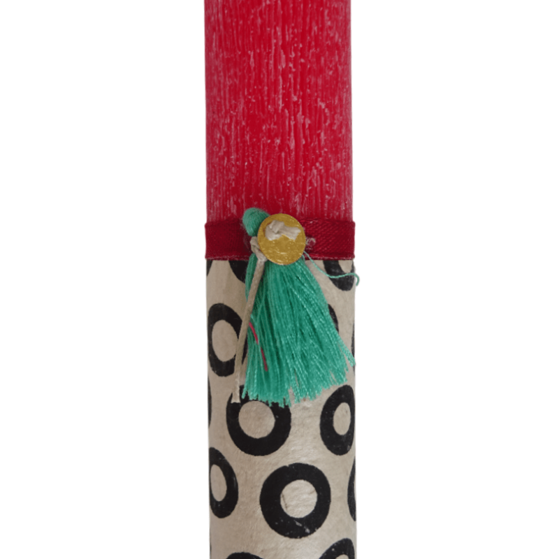 Λαμπάδα κόκκινη-άσπρη