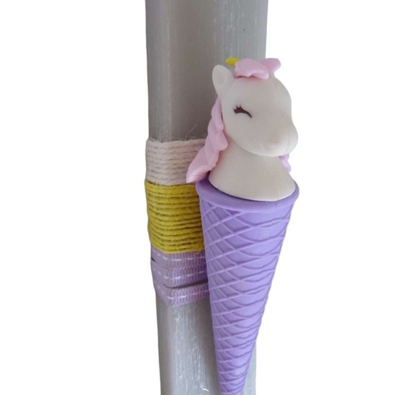 Λαμπάδα με γόμα μονόκερο