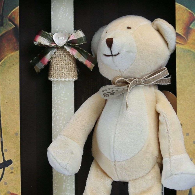 Λαμπάδα Αρκουδάκι οργανικό βαμβάκι