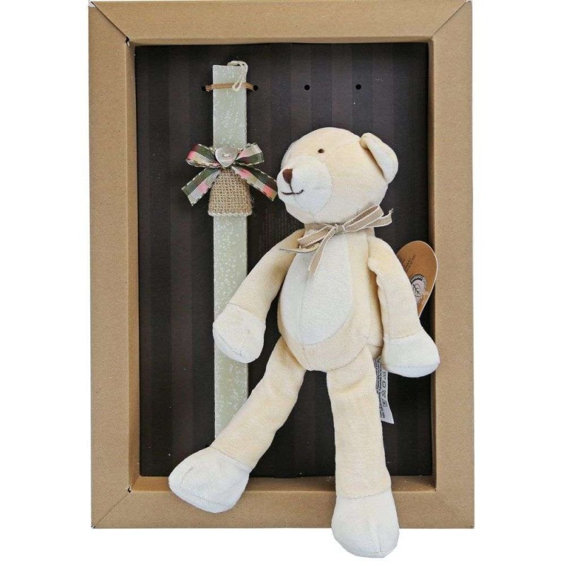 Λαμπάδα Αρκουδάκι οργανικό βαμβάκι