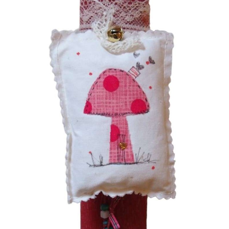 Λαμπάδα με διακοσμητικό με μανιτάρι