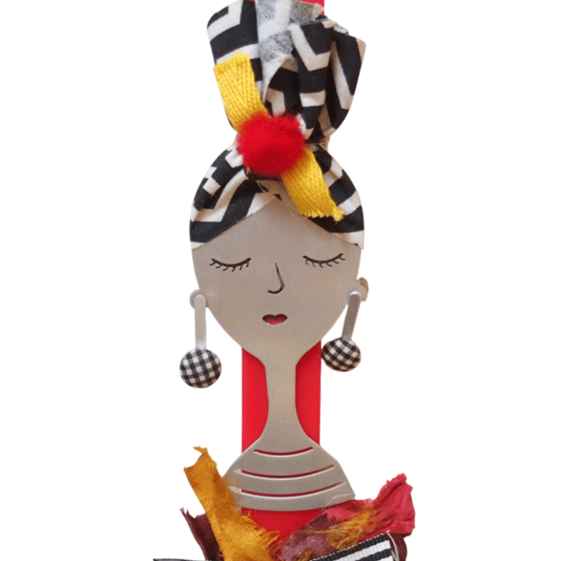 Λαμπάδα με γυναικεία φιγούρα με σκουλαρίκια