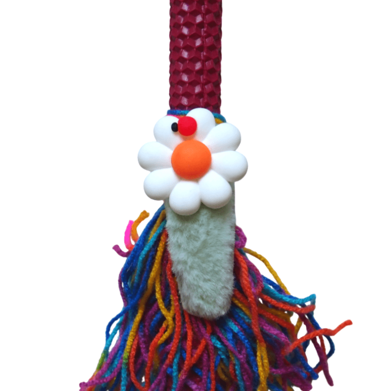 Λαμπάδα κηρήθρα μπορντώ με κοκαλάκι λουλούδι