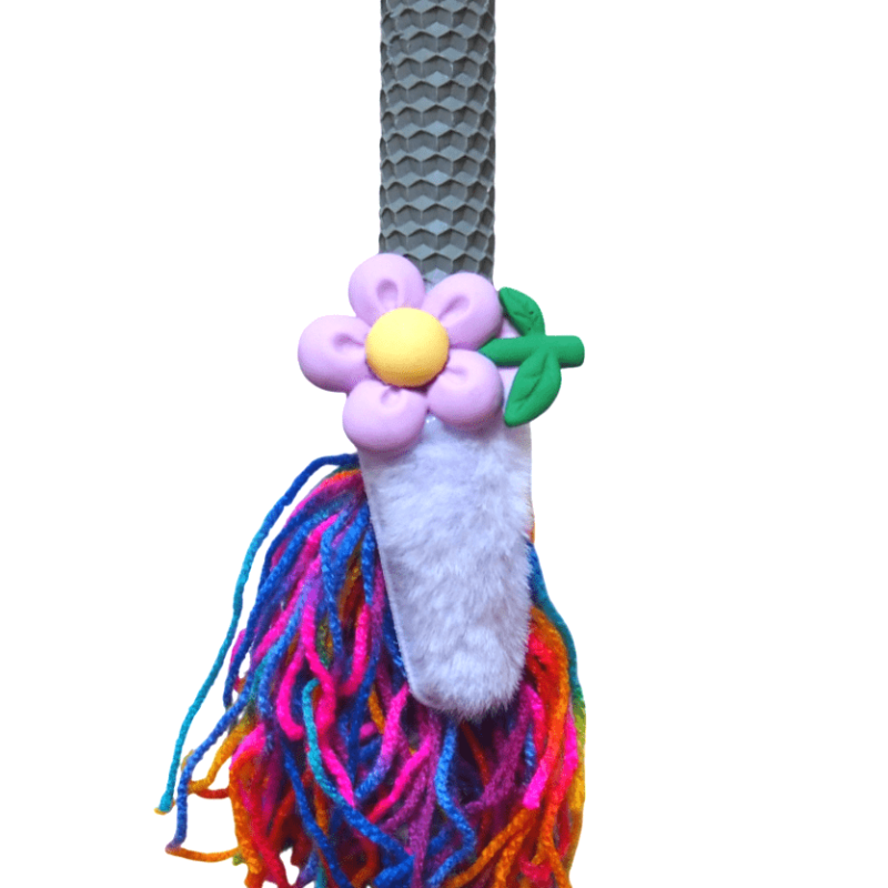 Λαμπάδα κηρήθρα ασημί με κοκαλάκι λουλούδι μοβ