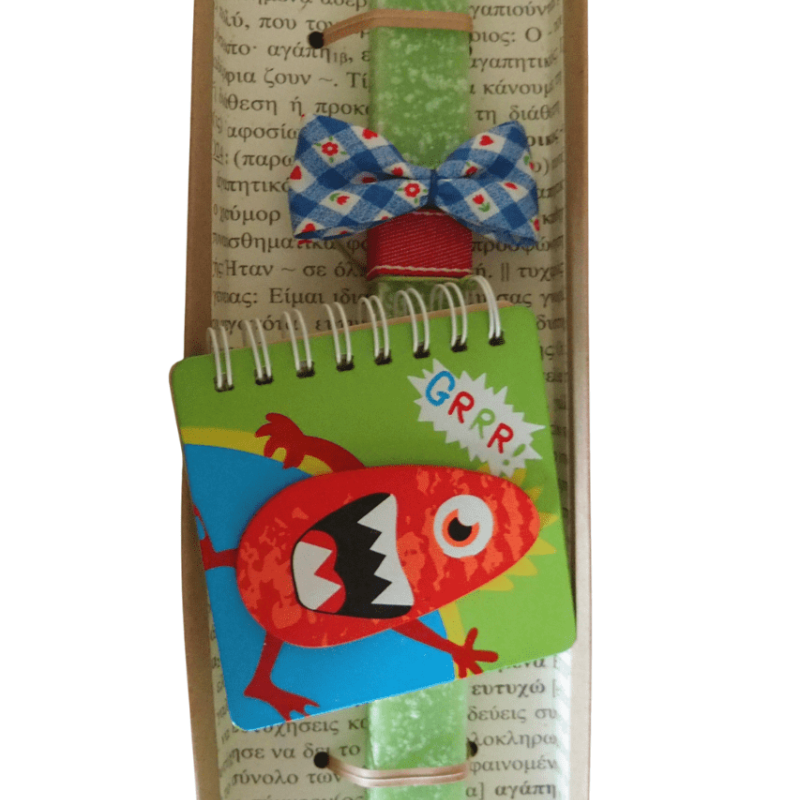 Λαμπάδα με παιδικό σημειωματάριο