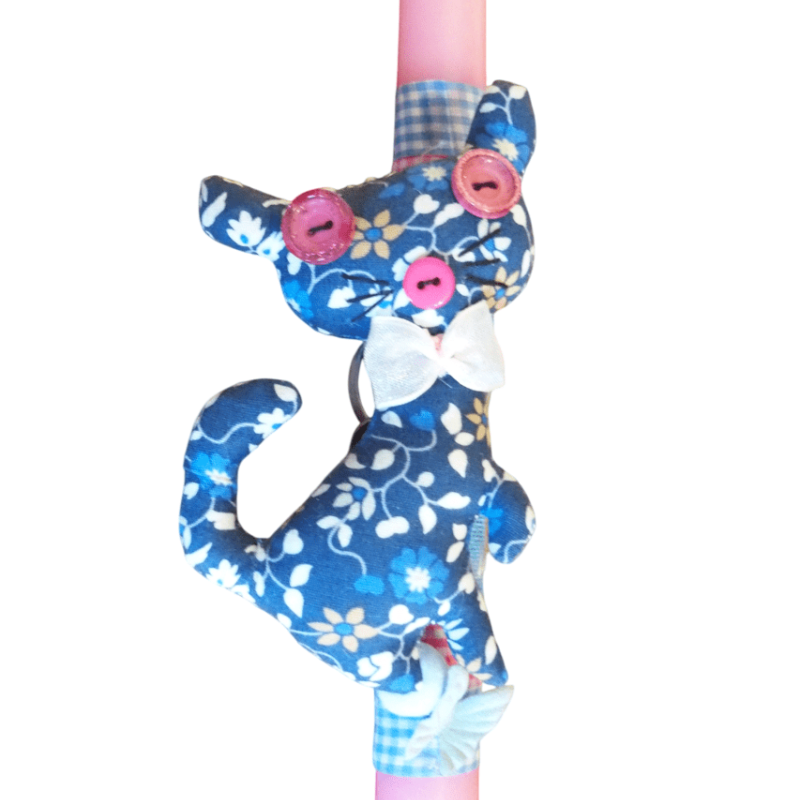 Λαμπάδα με μπρελόκ γάτα