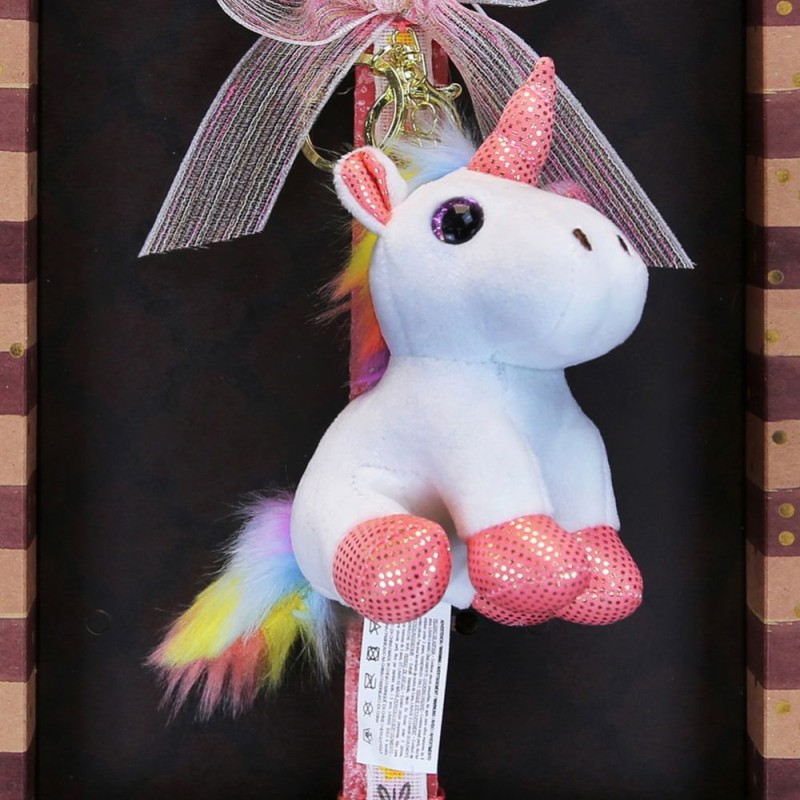 Λαμπάδα Μπρελόκ Μονόκερος - Λευκός