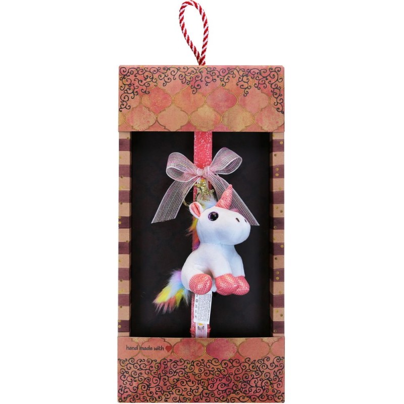 Λαμπάδα Μπρελόκ Μονόκερος - Λευκός