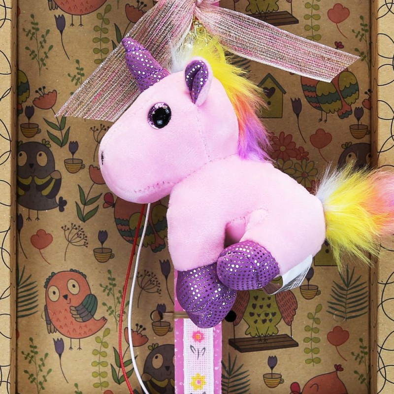 Λαμπάδα Μπρελόκ Μονόκερος - Ροζ