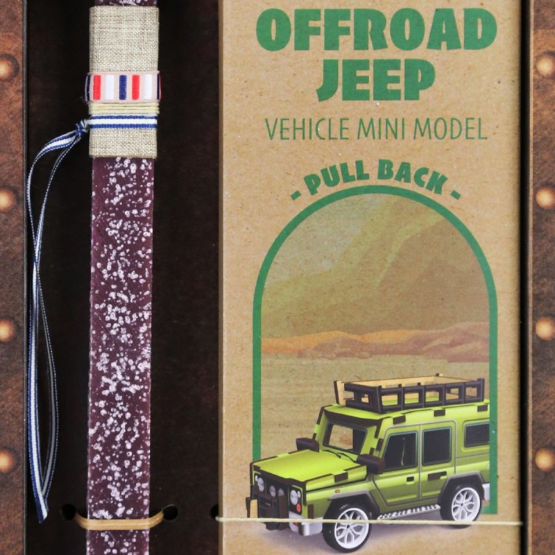 Λαμπάδα Μοντέλο ξύλινο pull back -JEEP