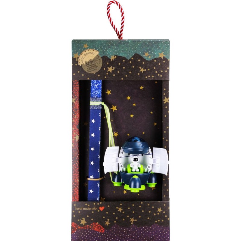 Λαμπάδα ROCKET SPACE - ZERO green