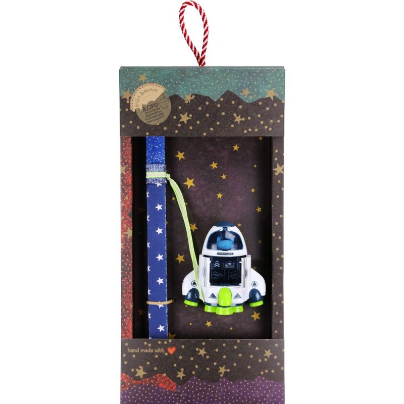 Λαμπάδα ROCKET SPACE - πύραυλος green