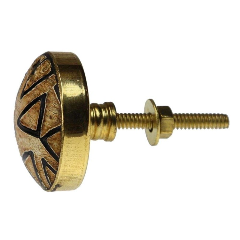 Πόμολο μπεζ με τρίγωνα