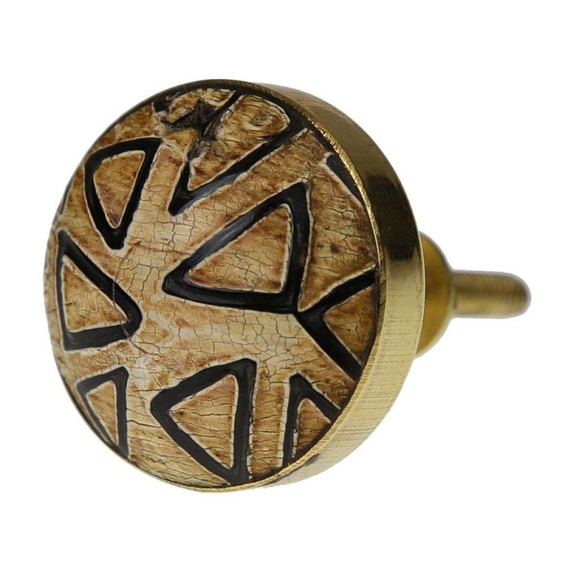 Πόμολο μπεζ με τρίγωνα