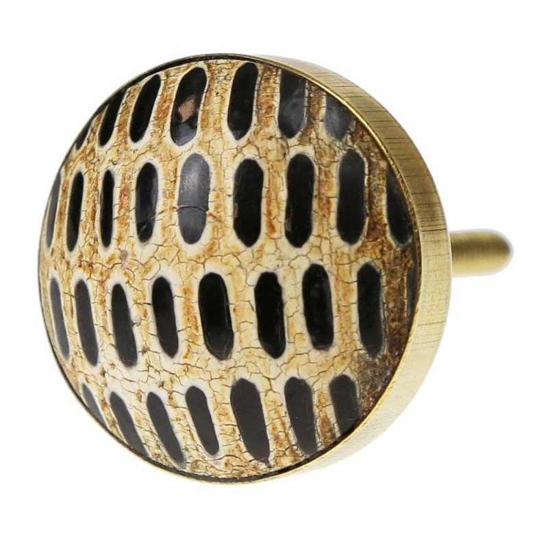 Πόμολο μπεζ με γραμμές