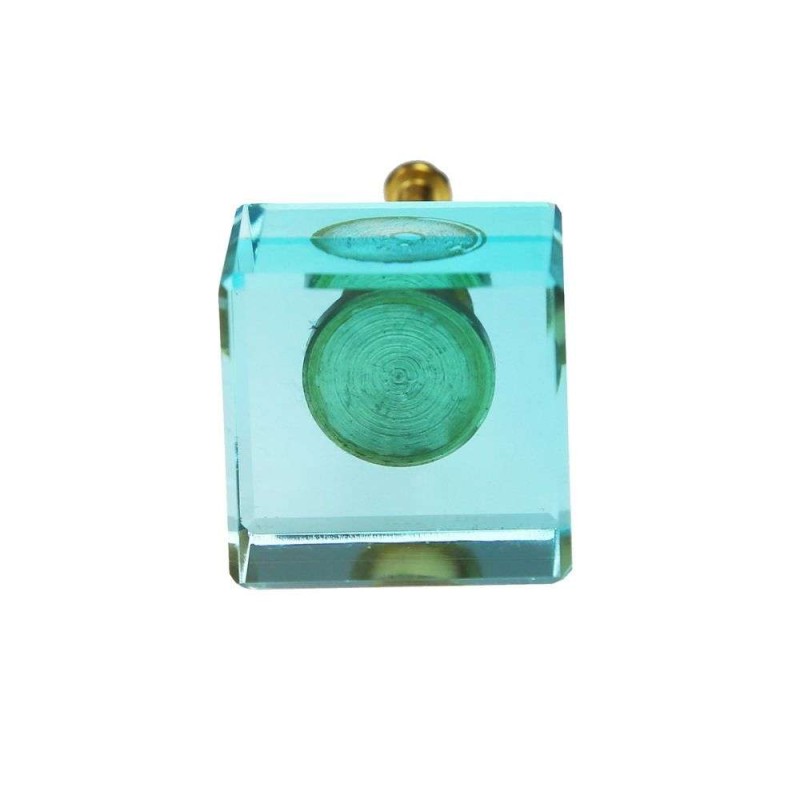 Πόμολο γυαλί τετράγωνο διαφανές μπλε