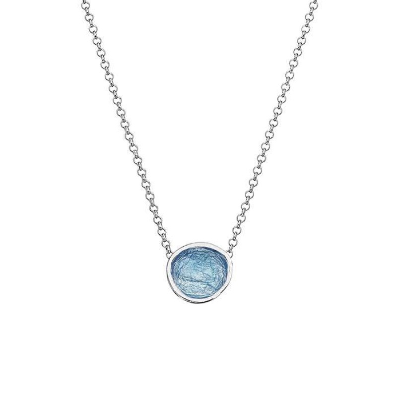 Κολιέ ασημένιο με στρογγυλό στοιχείο