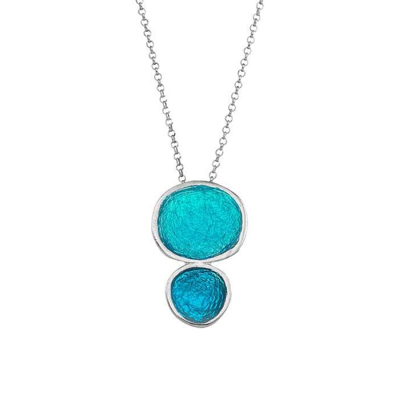 Κολιέ ασημένιο με στρογγυλά στοιχεία