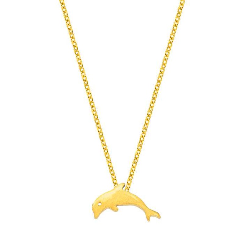 Κολιέ επίχρυσο με δελφίνι