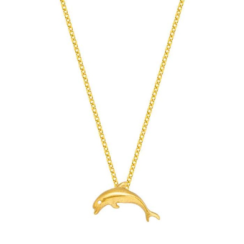 Κολιέ επίχρυσο με δελφίνι