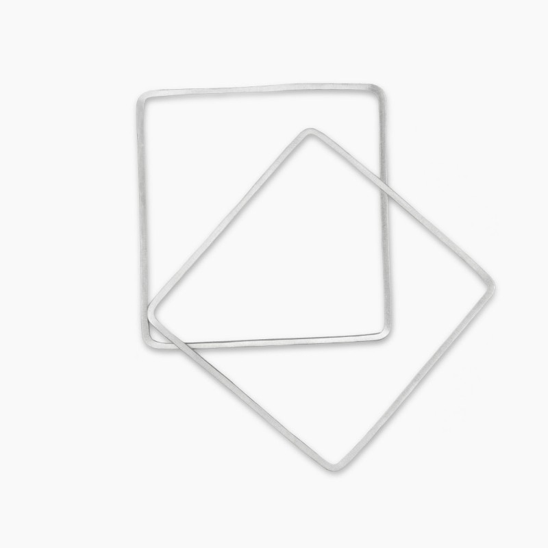 Τετράγωνο βραχιόλι ασημένιο