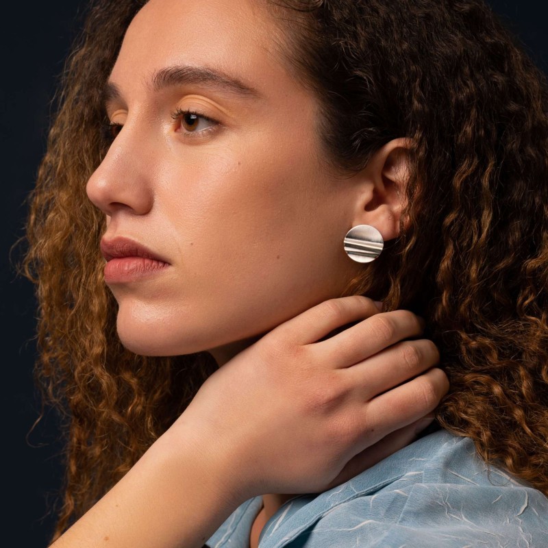 Σκουλαρίκια κυματιστοί δίσκοι