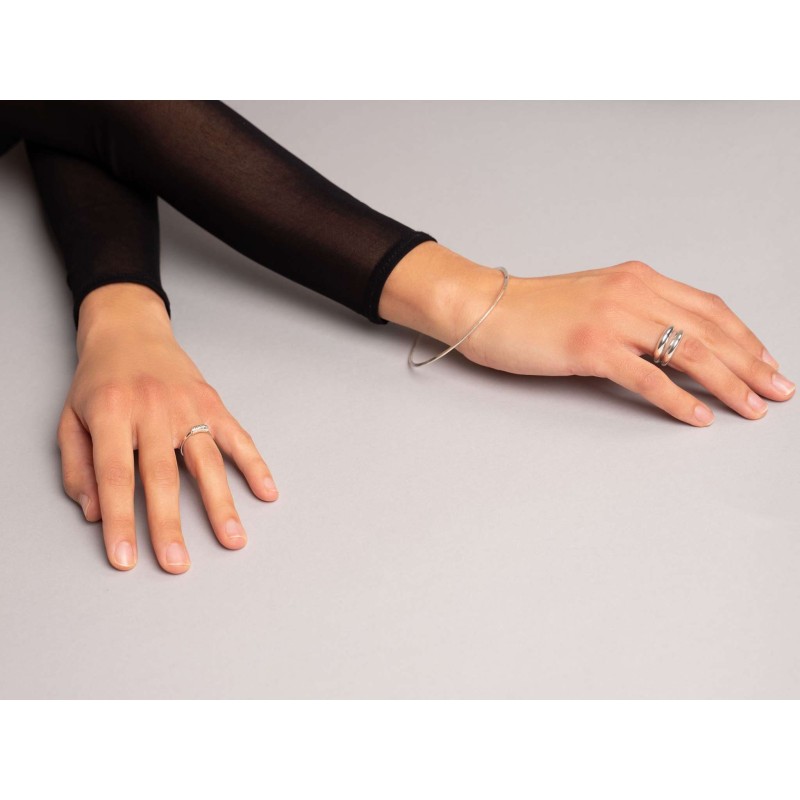 Ασημένιο φαρδύ δαχτυλίδι