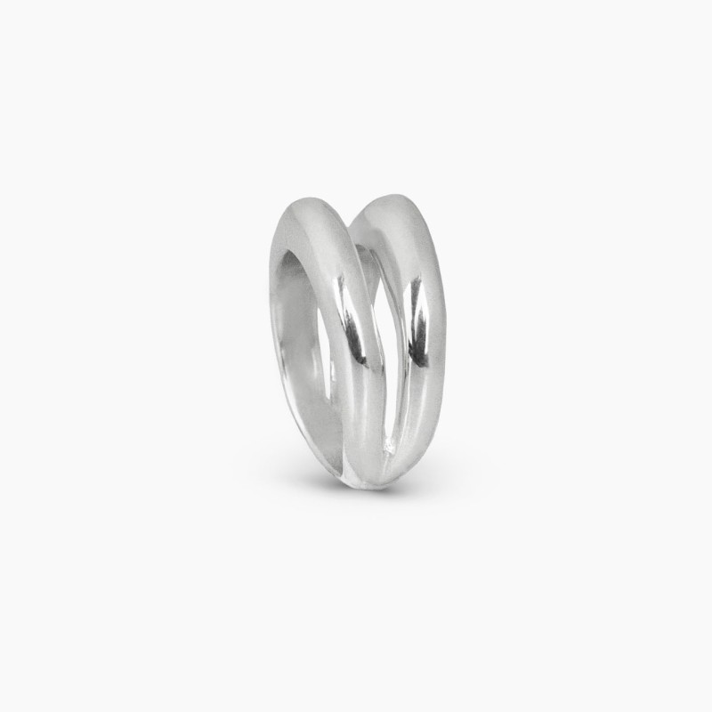 Ασημένιο φαρδύ δαχτυλίδι